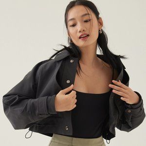 Mackie Collared Crop Trench